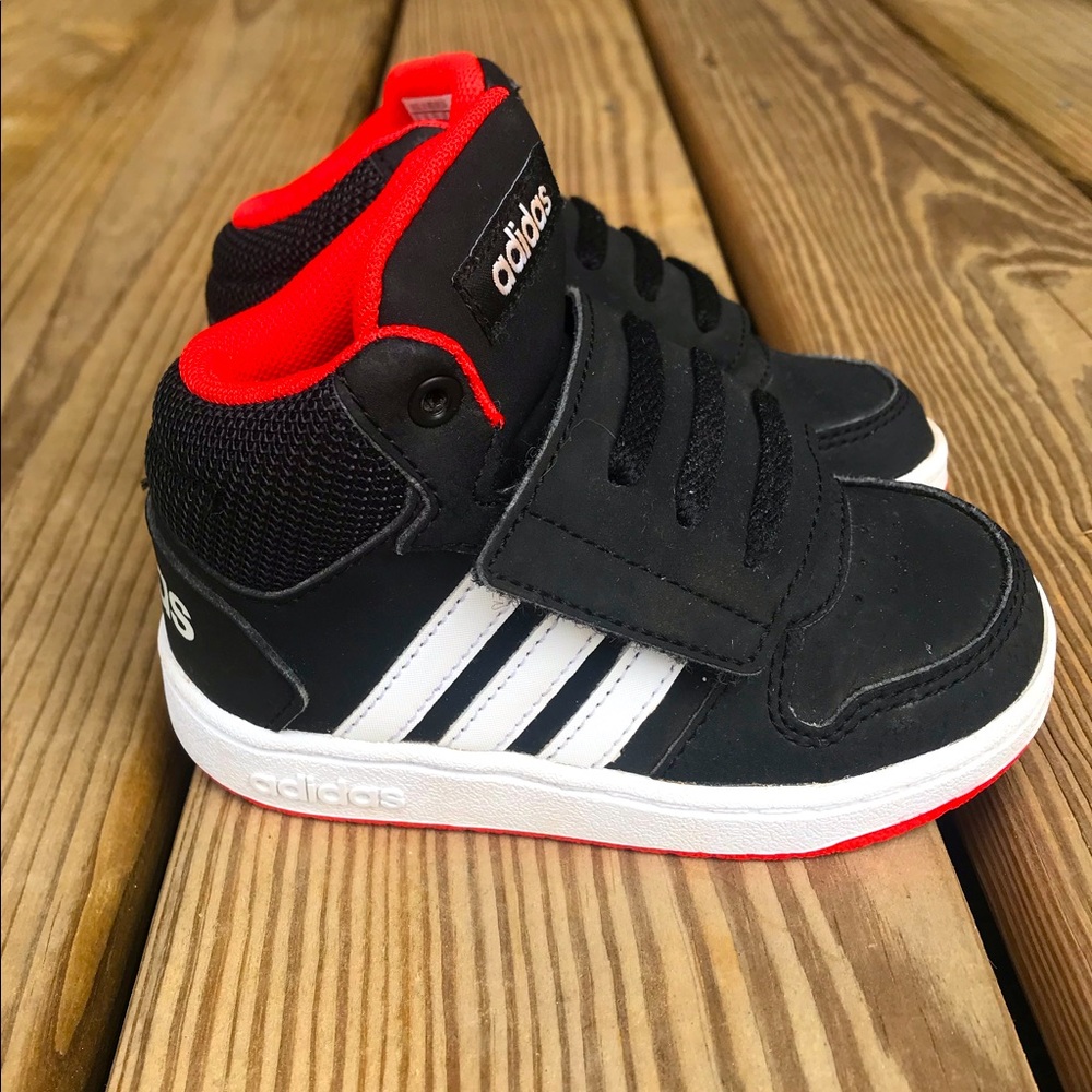 Kids Adidas Hoops High Top sneakers